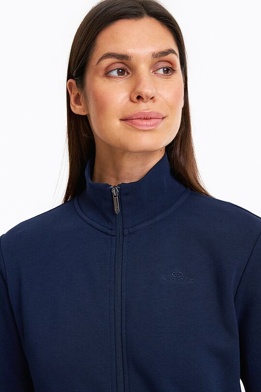 Organic cotton French terry full-zip sweatshirt 3 | BLUE | Audimas