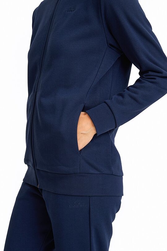 Organic cotton French terry full-zip sweatshirt 4 | BLUE | Audimas