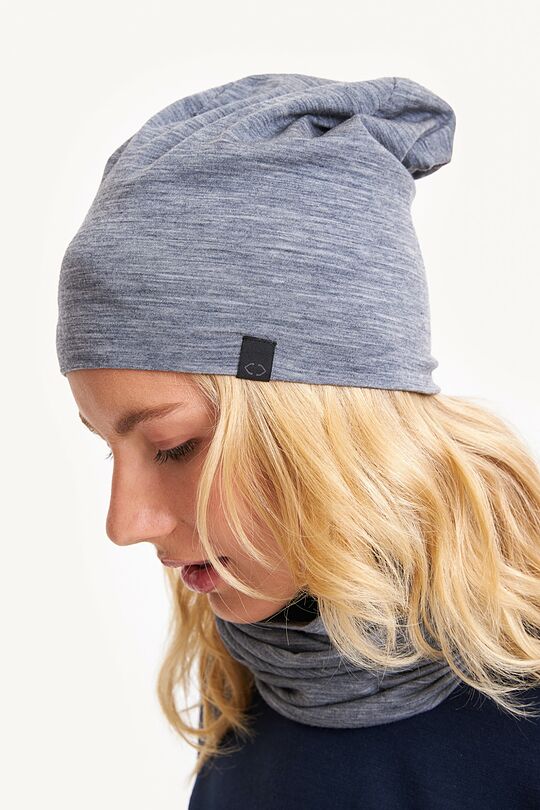 Knitted merino wool hat 2 | GREY | Audimas