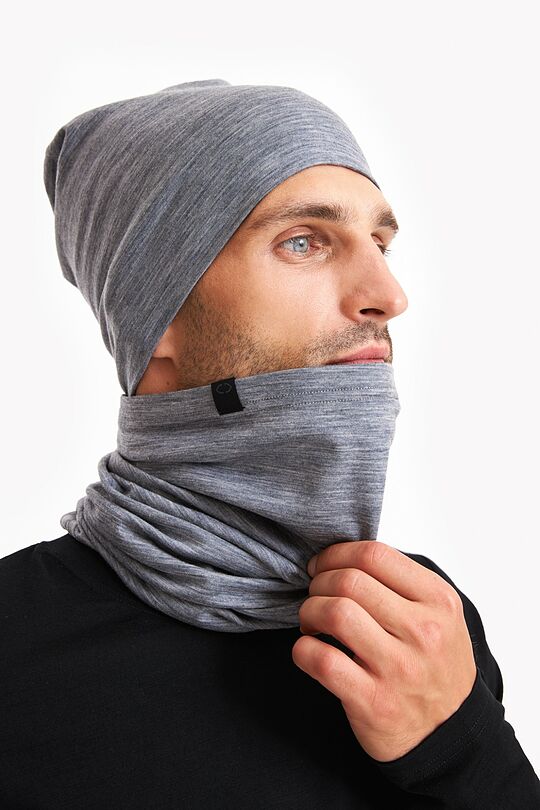 Knitted merino wool hat 4 | GREY | Audimas