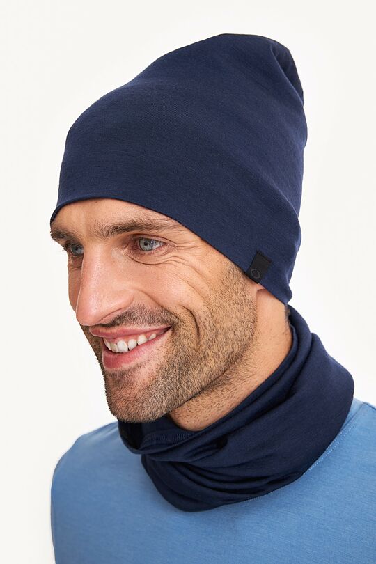 Knitted merino wool hat 1 | BLUE | Audimas