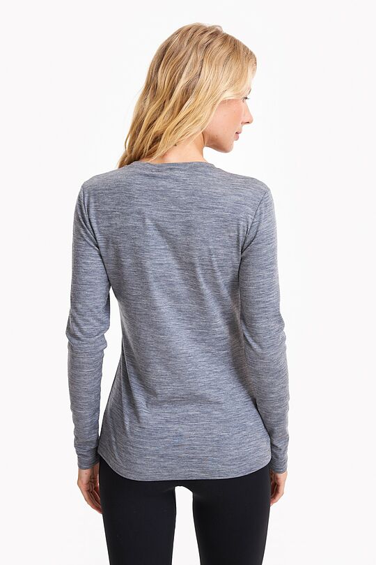 Merino wool long sleeve top 2 | GREY | Audimas