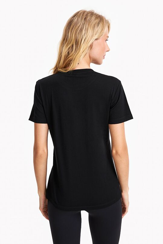 Merino wool short sleeve T-shirt 2 | BLACK | Audimas