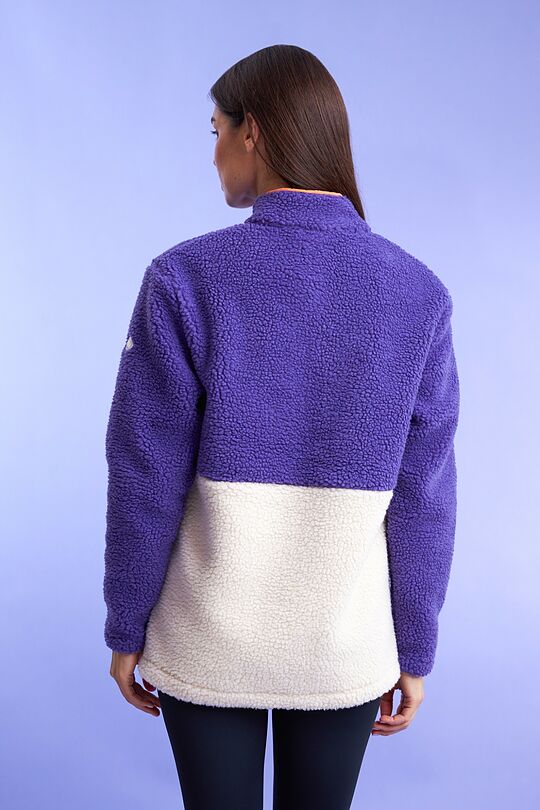 Oversized full-zip sherpa fleece jacket 2 | PURPLE | Audimas