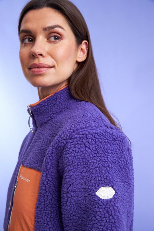 Oversized full-zip sherpa fleece jacket 4 | PURPLE | Audimas