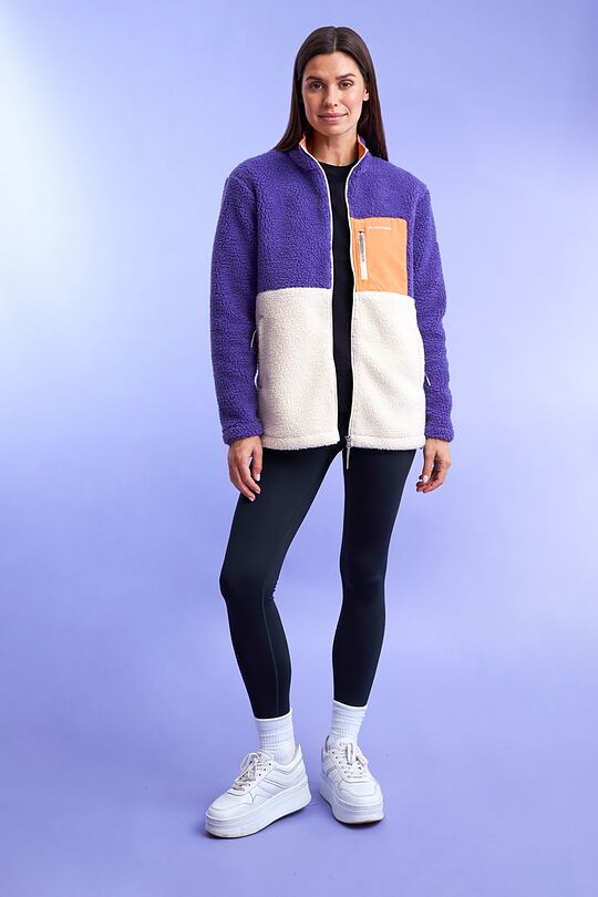 Oversized full-zip sherpa fleece jacket 6 | PURPLE | Audimas