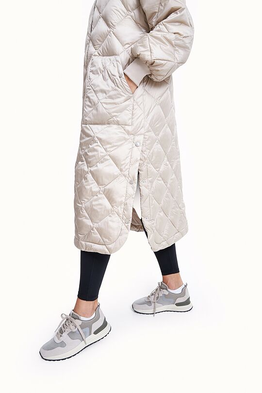 Quilted oversize coat 6 | Beige | Audimas