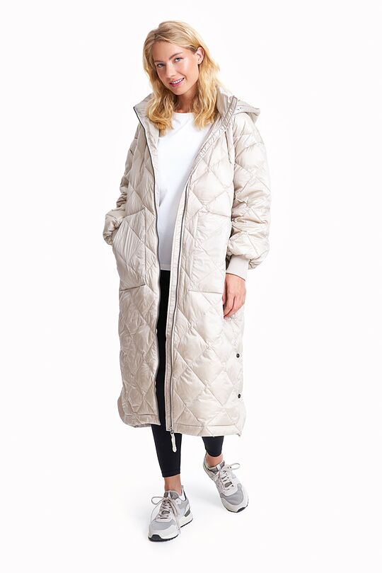 Quilted oversize coat 7 | Beige | Audimas