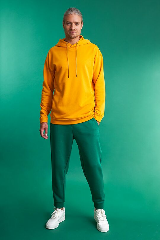 Organic cotton French terry hoodie 4 | YELLOW | Audimas