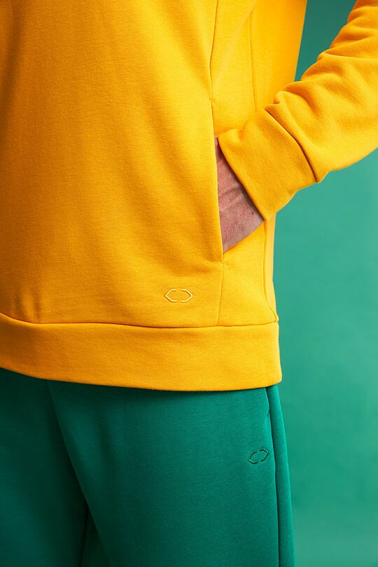 Organic cotton French terry hoodie 3 | YELLOW | Audimas