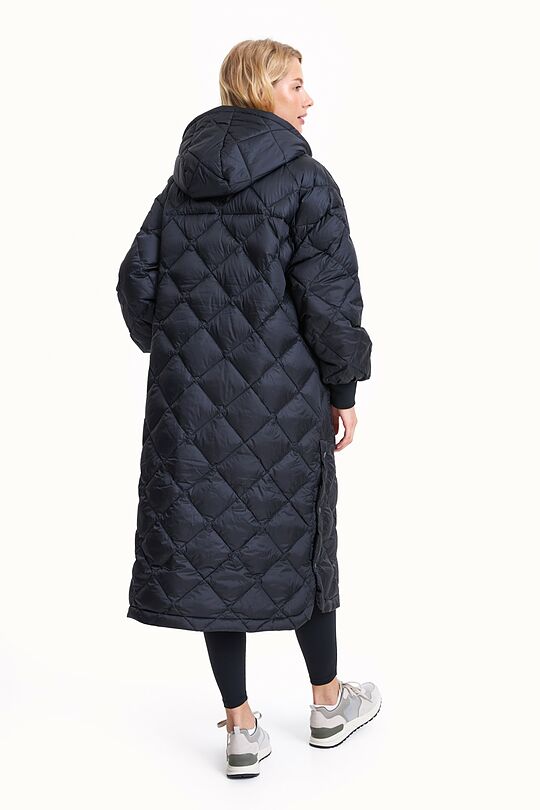 Quilted oversize coat 2 | BLACK | Audimas
