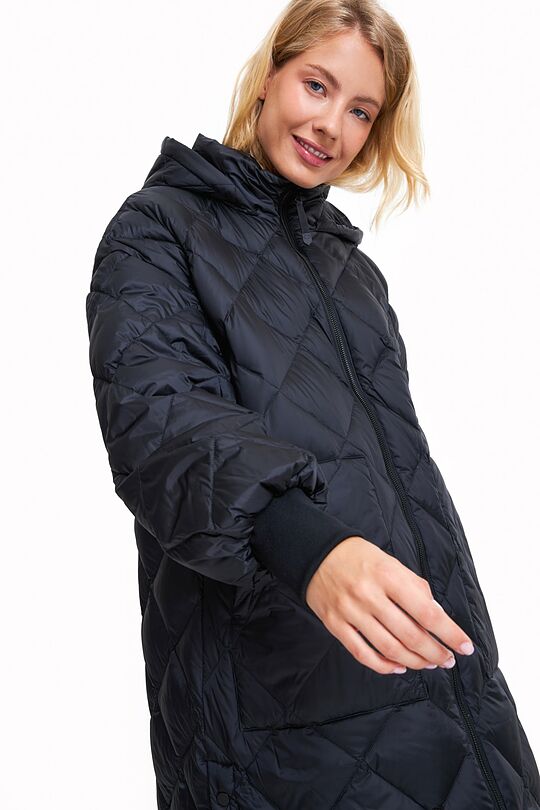 Quilted oversize coat 3 | BLACK | Audimas