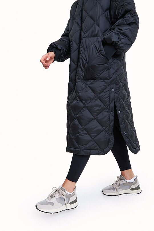 Quilted oversize coat 4 | BLACK | Audimas