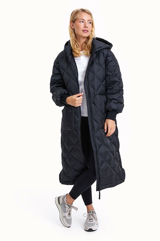 Quilted oversize coat 7 | BLACK | Audimas