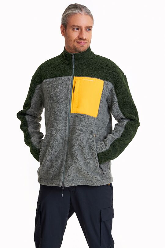 Oversized full-zip sherpa fleece jacket 1 | GREEN | Audimas