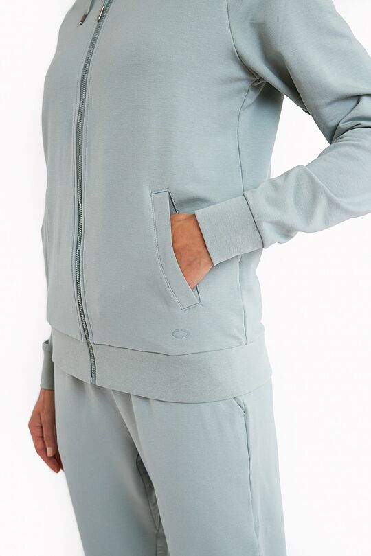 Soft modal full-zip hoodie 3 | GREEN | Audimas