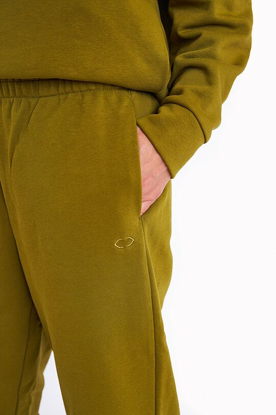 Organic cotton French terry sweatpants 4 | GREEN | Audimas