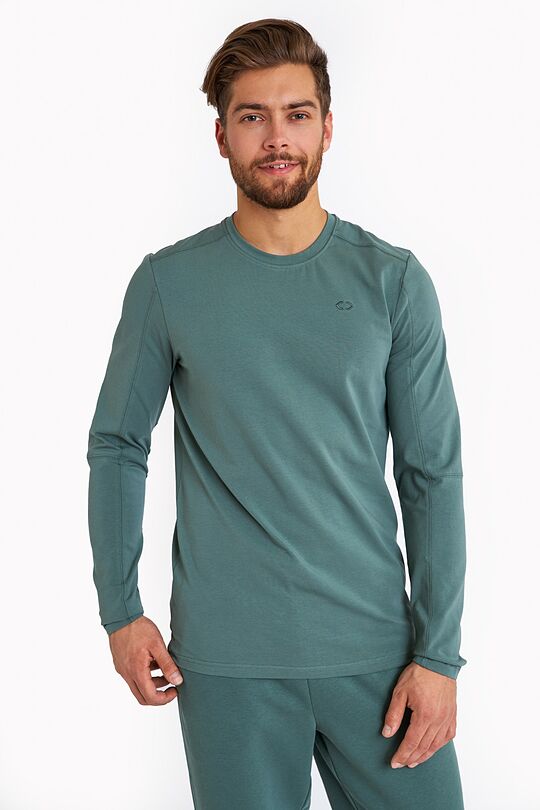 Cotton long sleeve T-shirt 1 | GREEN | Audimas