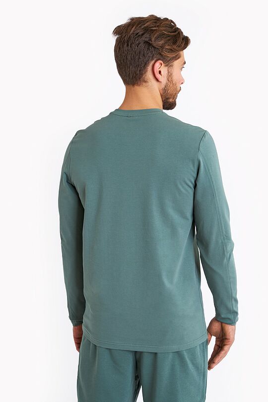Cotton long sleeve T-shirt 2 | GREEN | Audimas
