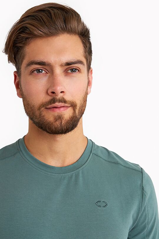 Cotton long sleeve T-shirt 3 | GREEN | Audimas