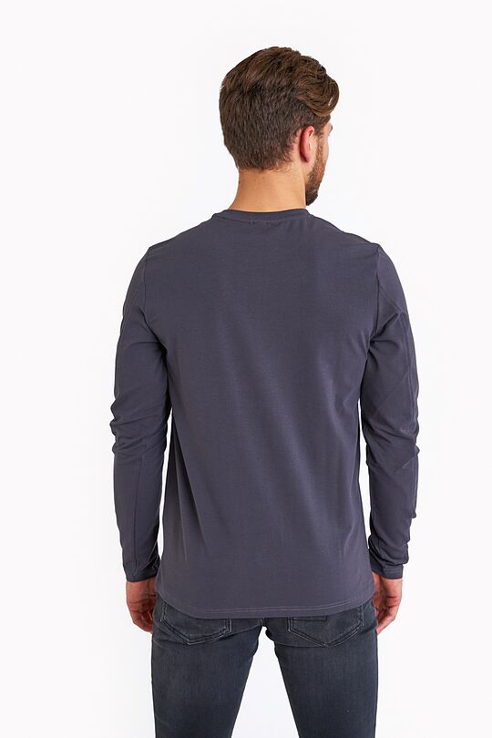 Cotton long sleeve T-shirt 2 | GREY | Audimas