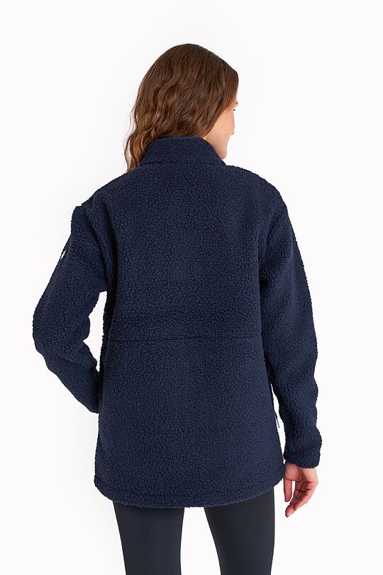 Oversized full-zip sherpa fleece jacket 2 | BLUE | Audimas