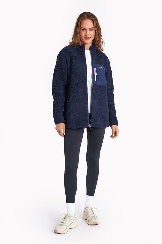Oversized full-zip sherpa fleece jacket 6 | BLUE | Audimas