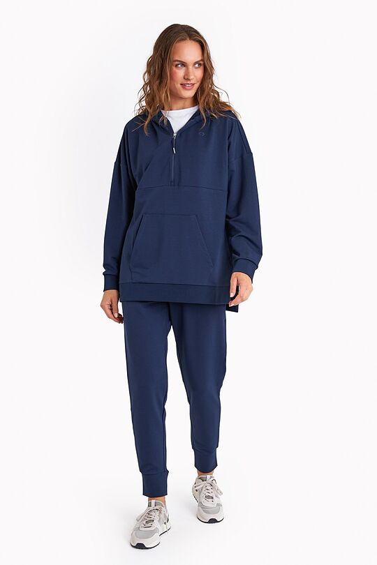 Soft modal half-zip hoodie 4 | BLUE | Audimas