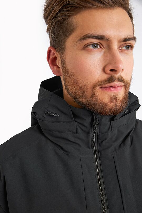 Long water repellent parka with 5000 membrane 4 | BLACK | Audimas