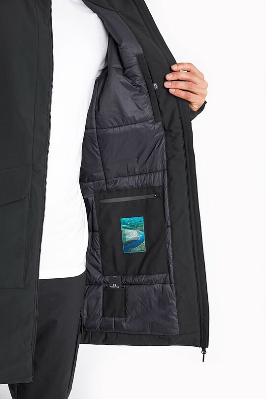 Long water repellent parka with 5000 membrane 10 | BLACK | Audimas
