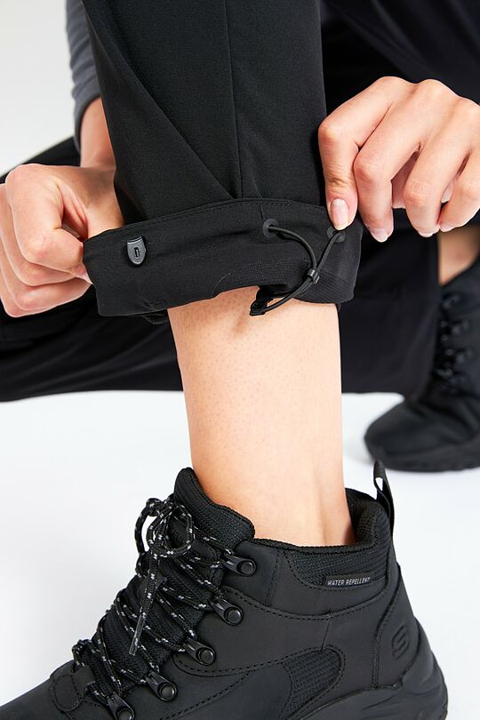 Outdoor woven pants with belt 9 | BLACK | Audimas