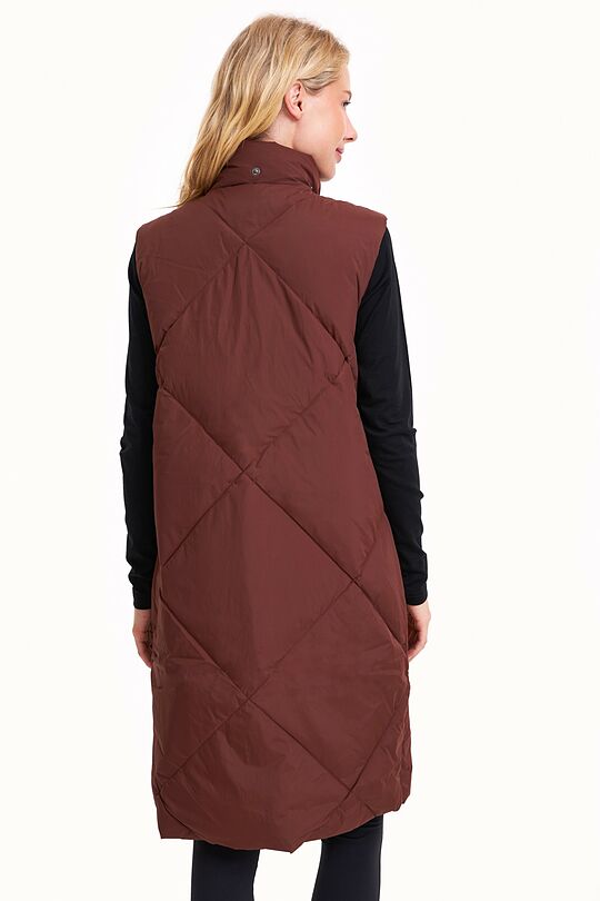 Long down vest  with detachable hood 7 | BROWN | Audimas