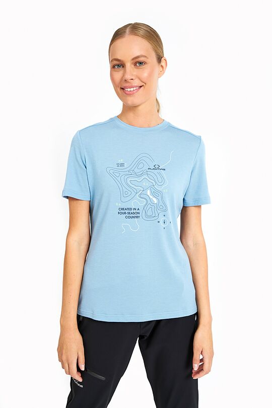Outdoor merino T-shirt with print 1 | BLUE | Audimas
