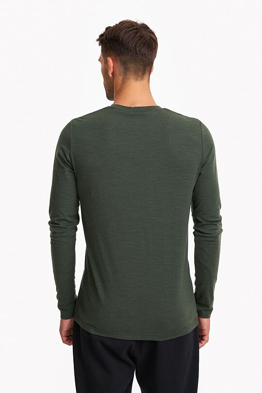 Merino wool long sleeve t-shirt 2 | CHAKI/SAMANINĖ | Audimas