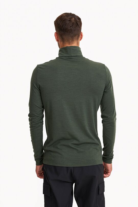 Merino wool long sleeve roll neck top 2 | CHAKI/SAMANINĖ | Audimas