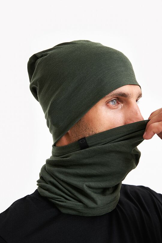 Knitted merino wool hat 3 | GREEN | Audimas