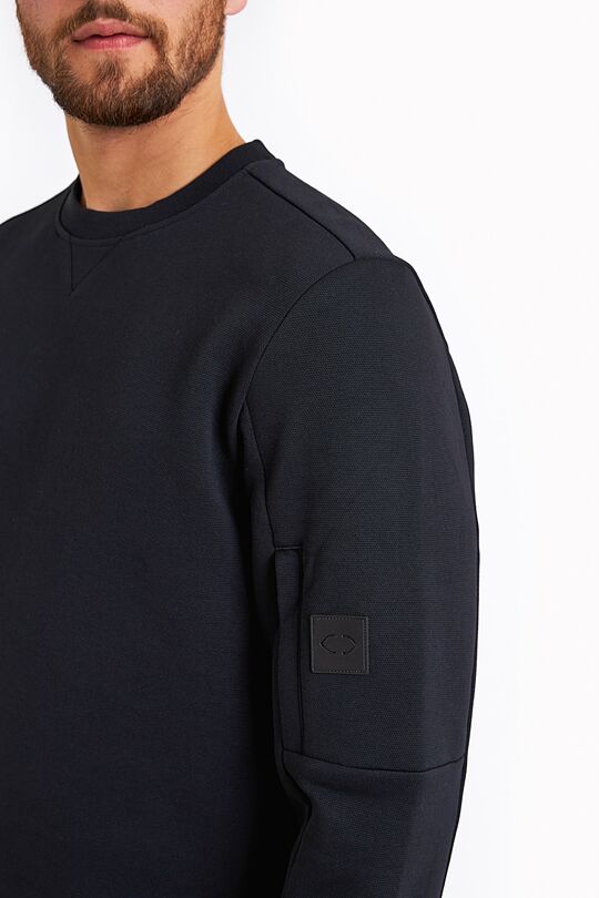 Organic cotton crewneck sweatshirt 3 | BLACK | Audimas