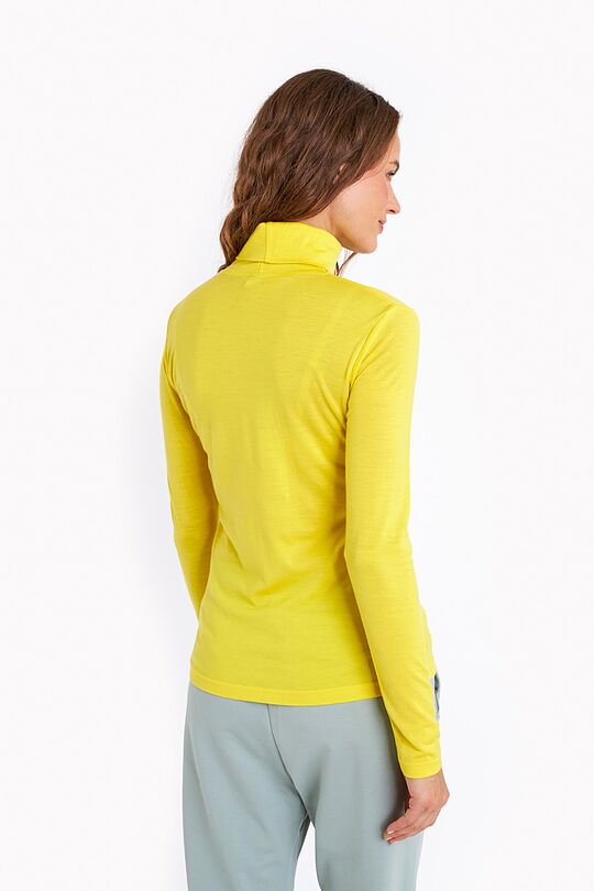 Merino wool roll neck long sleeve top 2 | YELLOW | Audimas