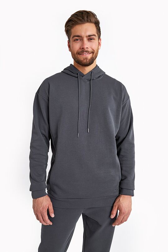 Organic cotton French terry hoodie 1 | GREY | Audimas