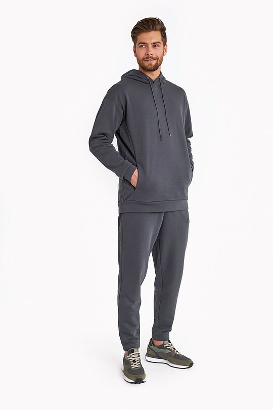 Organic cotton French terry sweatpants 1 | GREY | Audimas