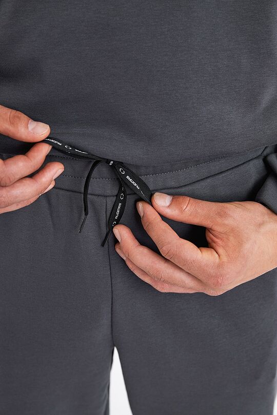 Organic cotton French terry sweatpants 4 | DARK GREY | Audimas