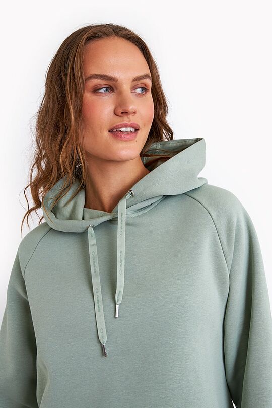 Organic cotton fleece hoodie 3 | GREEN | Audimas