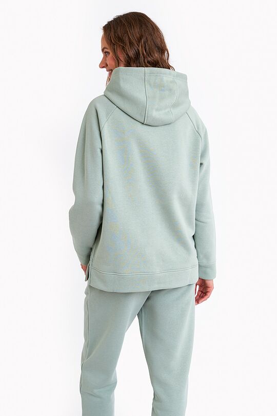 Organic cotton fleece hoodie 2 | GREEN | Audimas