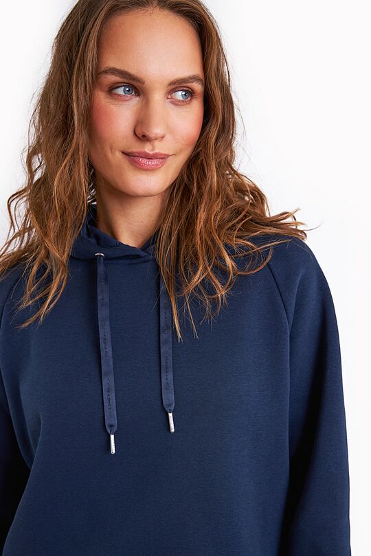 Organic cotton fleece hoodie 3 | BLUE | Audimas