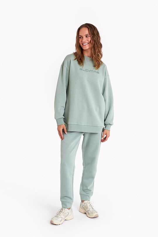 Organic cotton fleece sweatpants 6 | GREEN | Audimas