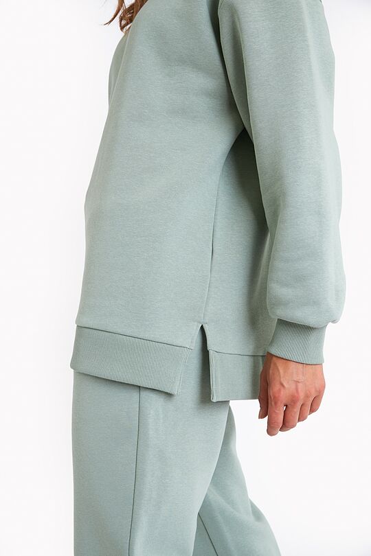 Organic cotton fleece sweatshirt 4 | GREEN | Audimas
