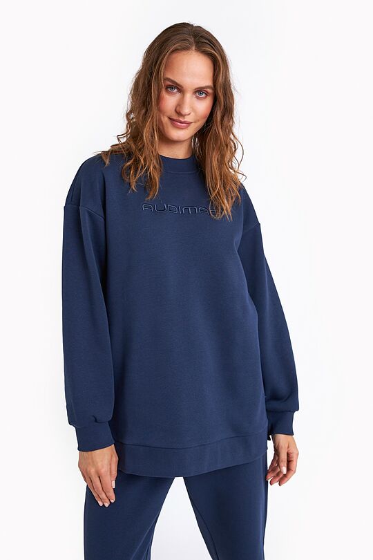 Organic cotton fleece sweatshirt 1 | BLUE | Audimas
