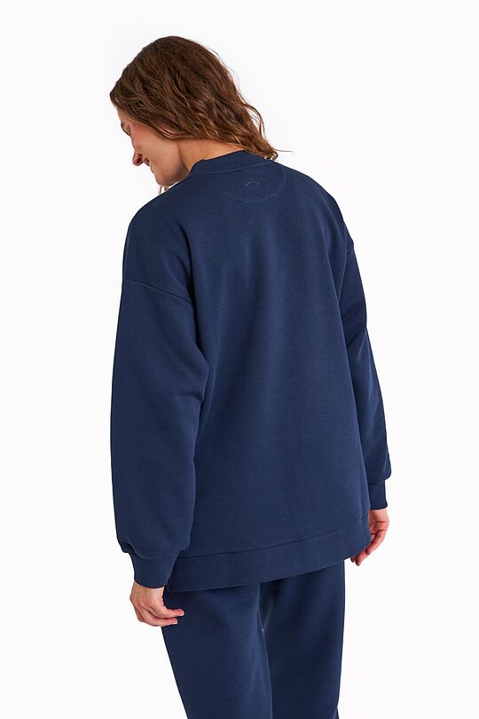 Organic cotton fleece sweatshirt 2 | BLUE | Audimas