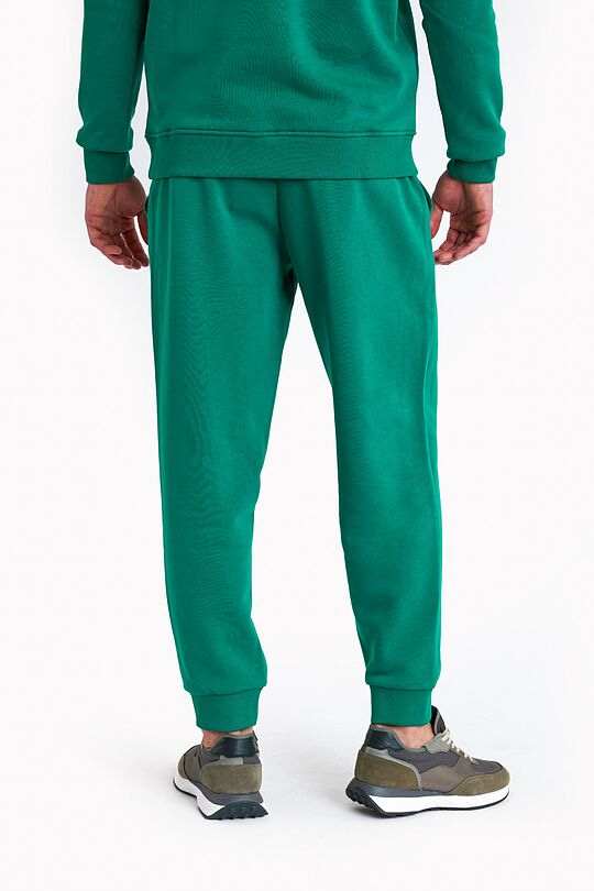 Organic cotton fleece sweatpants 3 | GREEN | Audimas