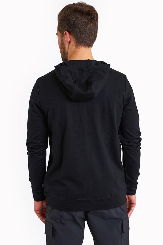 Merino wool full-zip hoodie 2 | BLACK | Audimas
